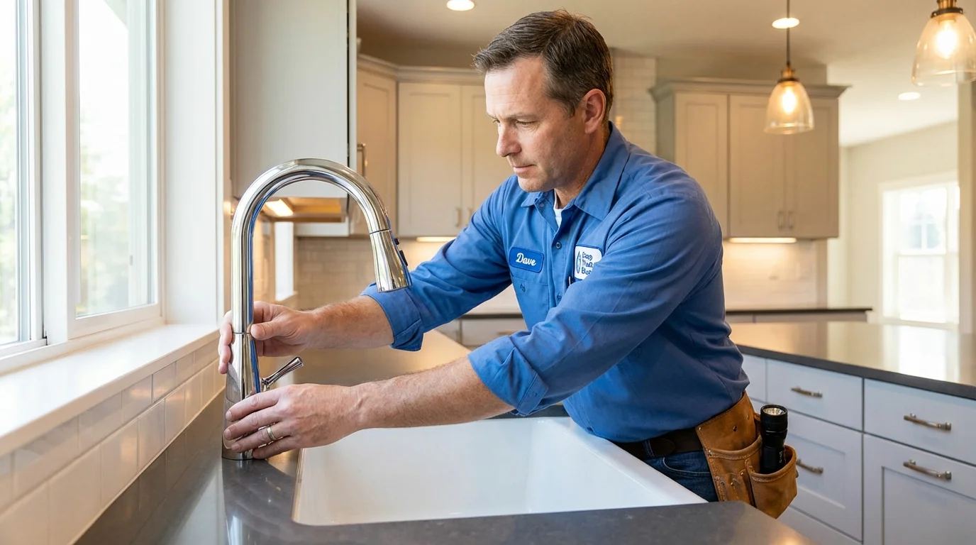 Kitchen faucet installation by Johns Plumbing LLC in Cambridge Springs